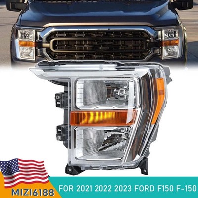 For 2021 2022 2023 Ford F150 F-150 Pickup Halogen Headlight Left Side Headlamp