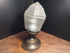 Antike Deckenlampe/Jugendstil Lampe. Glas/Metall. Wohl frühes 20. Jahrhundert.