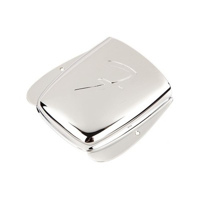 Fender Vintage Style F Logo Jazz Bass Bridge Cover (Chrom)