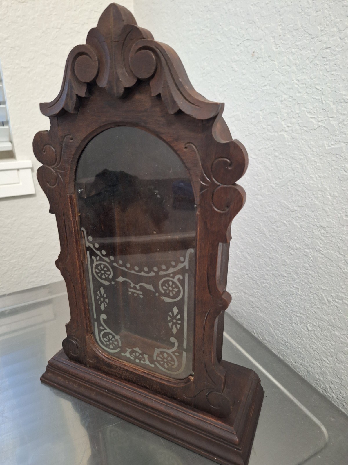 Small kitchen clock case, no dial, no movement