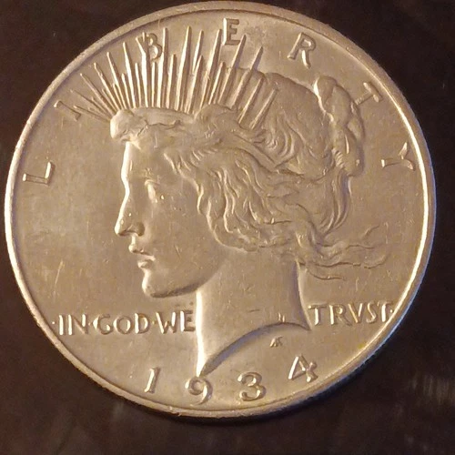 1934 d peace silver dollar GEM/BU