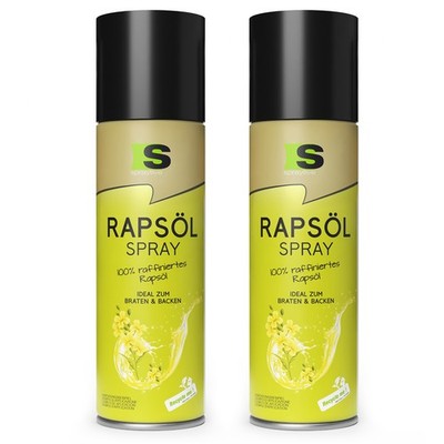 Spraytive 2x 400ml Rapsöl Spray, Ölspray zum Kochen Backen Grillen u. für Salate