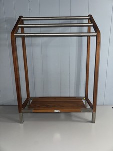 AquaTeak Sula Teak & Stainless Steel Towel Stand - EXCELLENT CONDITION