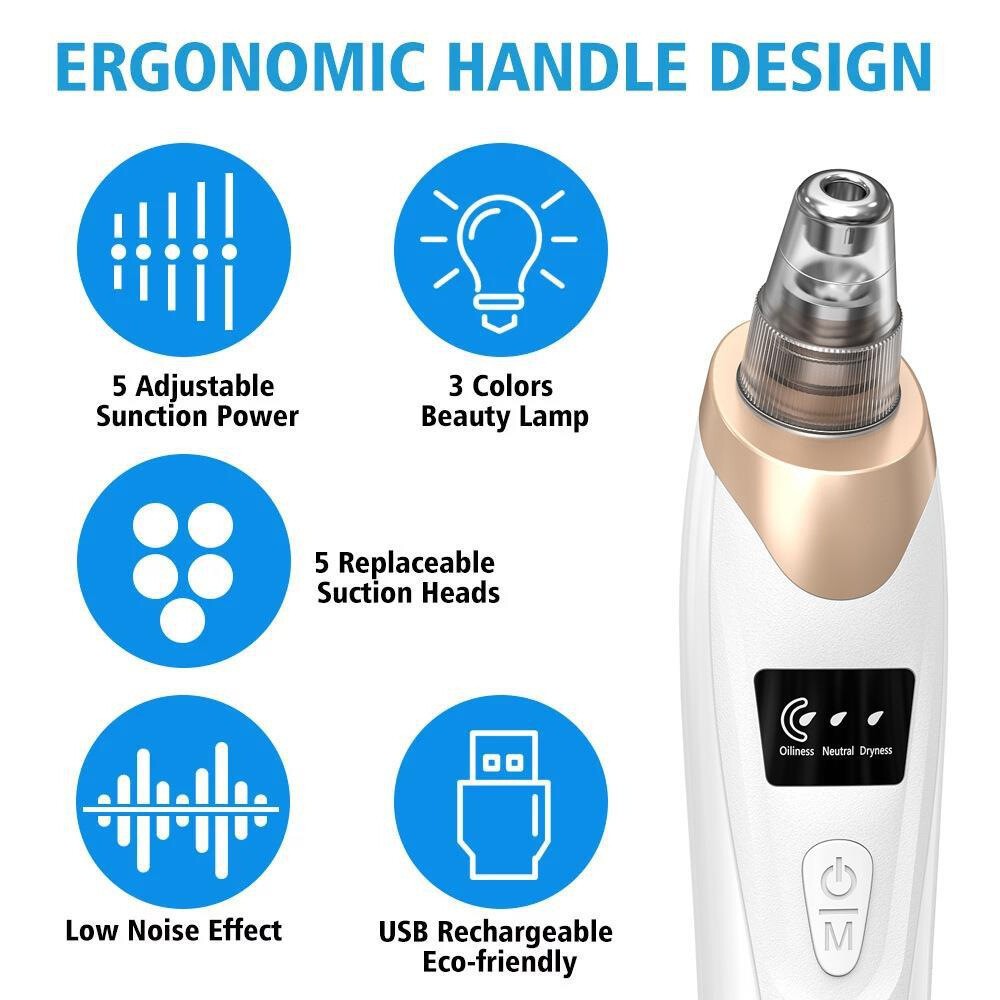 Electric blackhead suction device, pore facial cleansing massage device POP