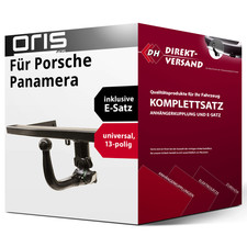 Für Panamera Typ 970 (Oris) Anhängerkupplung abnehmbar + E-Satz 13pol universell