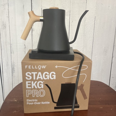 #ad Fellow Stagg EKG Gooseneck Electric Kettle 1L Black Wood Handle 1200W $70.40