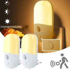 Dimmbar LED Nachtlicht mit Bewegungsmelder Steckdose Nachtlampe Steckdosenlicht
