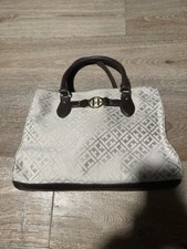 Tommy Hilfiger borsa donna marrone borsetta monogramma logo TH