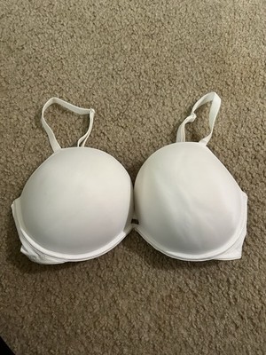 Victoria's Secret PINK Solid White Wear Everywhere Push-Up Bra Size 36DD