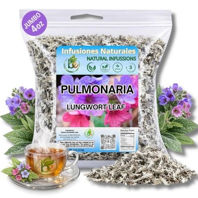 Pulmonaria Herbal Tea   4 oz (113g)   100% Natural Lungwort Herb   Wildcrafted
