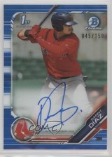 2019 Bowman Chrome Prospects Blue Refractor 45/150 Danny Diaz #CPA-DD Auto sc2