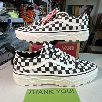 Size 8.5 Men s 10w - Vans Sentry Old Skool Checkerboard - Marshmallow 2021 New