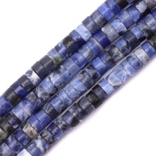 Natural Stone Heishi Beads for Necklace Making, 4Mm X 2Mm Small Flat round Stone