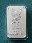 5 TROY OZ OUNCE SILVERTOWNE EAGLE BAR .999 FINE SEALED