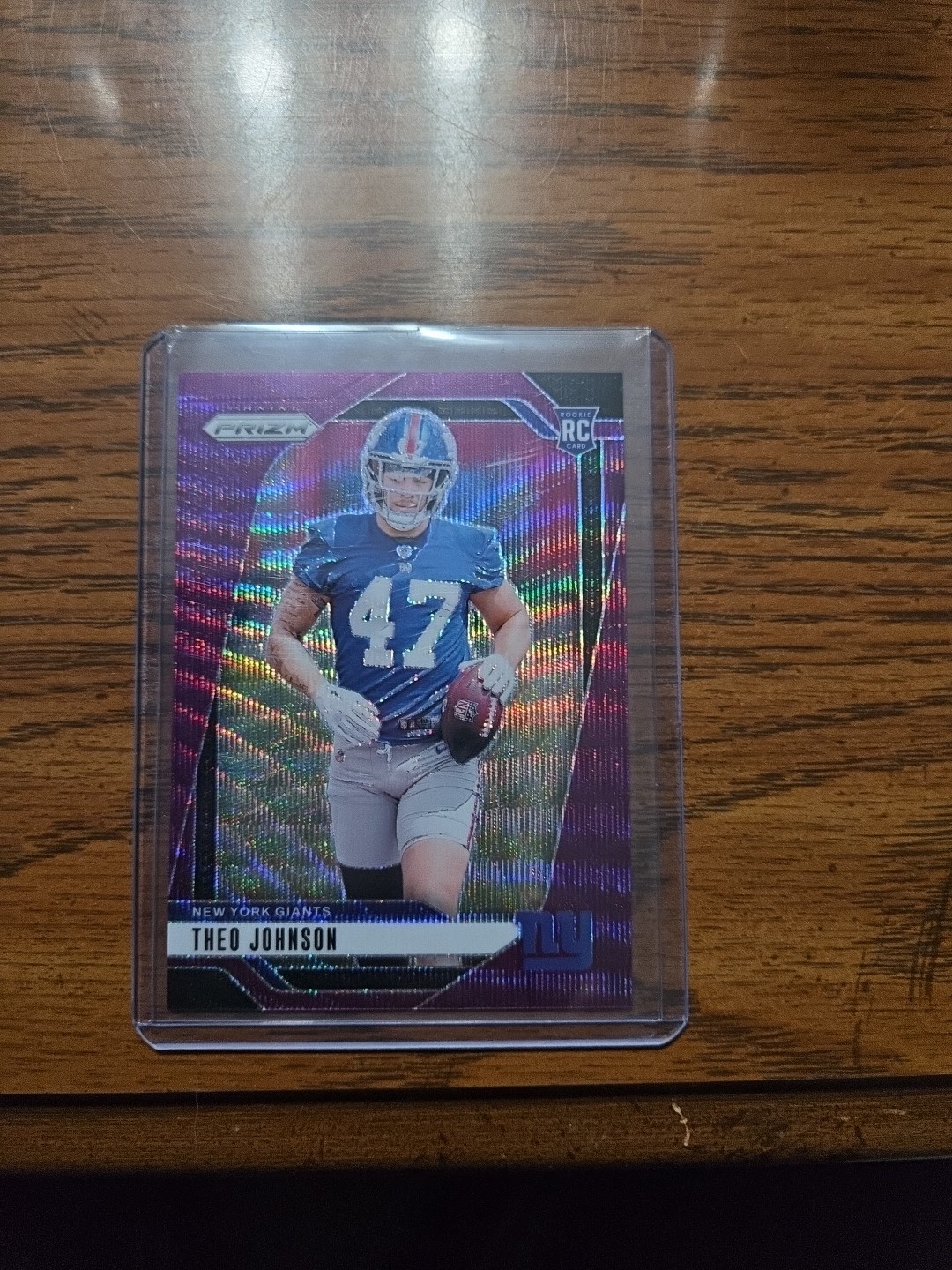 2024 Panini Prizm - Rookies Theo Johnson #390 Purple Wave Prizm /99 (RC)