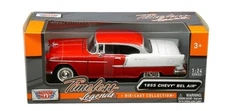 MotorMax 1955 Chevy Bel Air Red And White 1:24 Diecast Model