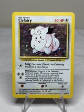 Pokémon TCG Set Base Clefairy Holo Card 5/102