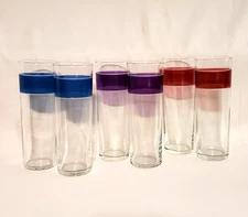 VINTAGE LIBBY SET OF 6 COLORFUL 7" TOM COLLINS LEMONADE TUMBLERS🌟