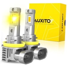 H11/H8/H16 LED Fog Light Bulbs or DRL, 3000K Amber Yellow Light, 600 Super