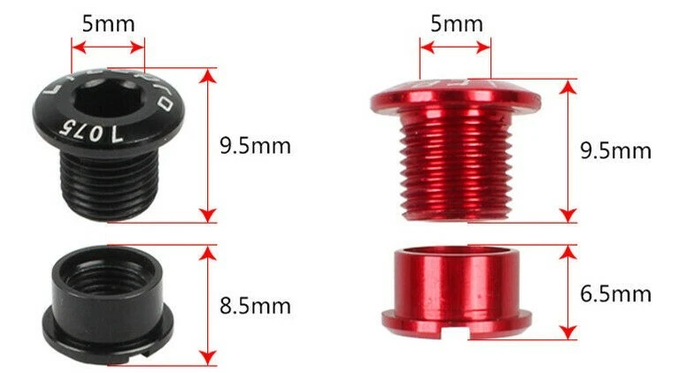 Pernos de plato de bicicleta individuales dobles triple velocidad bicicleta Litepro carretera pista MTB Foto 3 de 3