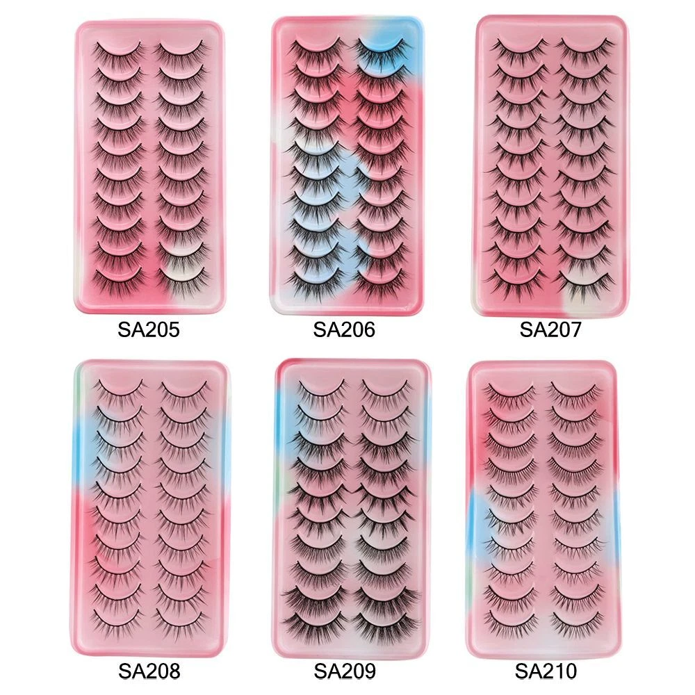 Anime Manga Lashes Cow Girl Upper Spiky Strip False Eyelashes for