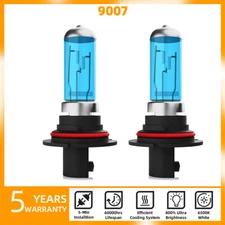 2PCS 9007 Halogen Headlight Bulbs Kit High/Low Beam 5000K Warm White Bright