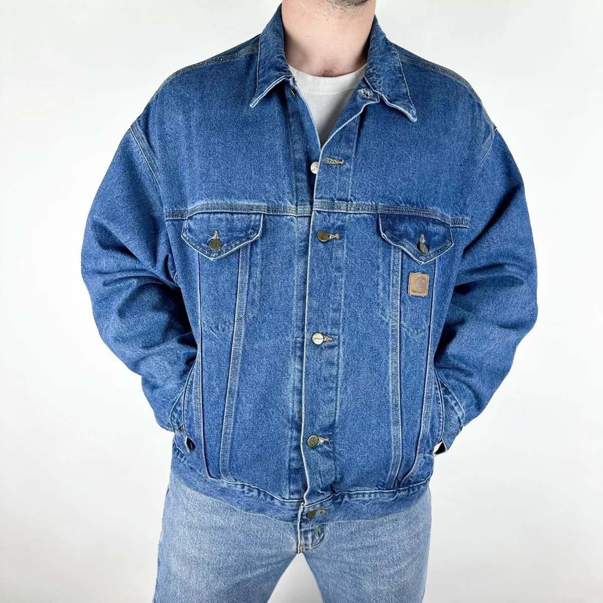 Carhartt blue hotsell denim jacket