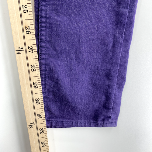 NWT Divided H&M Red Concept Denim Jeans Women’s Size 8 Purple Stretch Skinny Leg - Picture 11 of 12