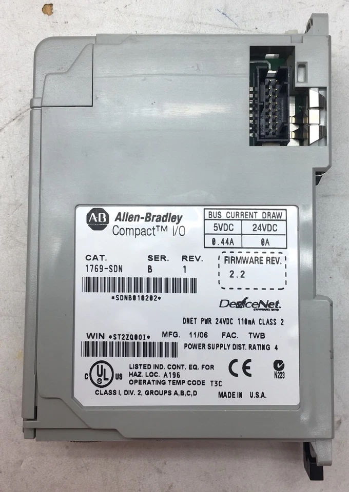 1769-SDN Allen Bradley Compact I/O Or Micrologix 1500 Devicenet Scanner Module - Image 2 of 4