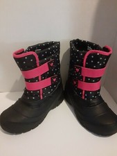 Wonder Nation Pink Heart Boots Amazing Condition Pink Straps Hard Boot Size 2 F