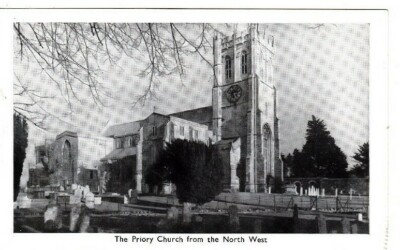CHRISTCHURCH PRIORY S/W POSTKARTE