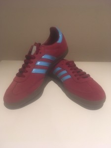 claret and blue adidas