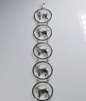 Armband 7 Kreise Mops 3D In 925 Silber Luce