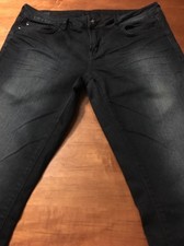 Buffalo Women's Jeans Felow Boot Cut Dark Blue Beaded Stretch Size 30 X 33