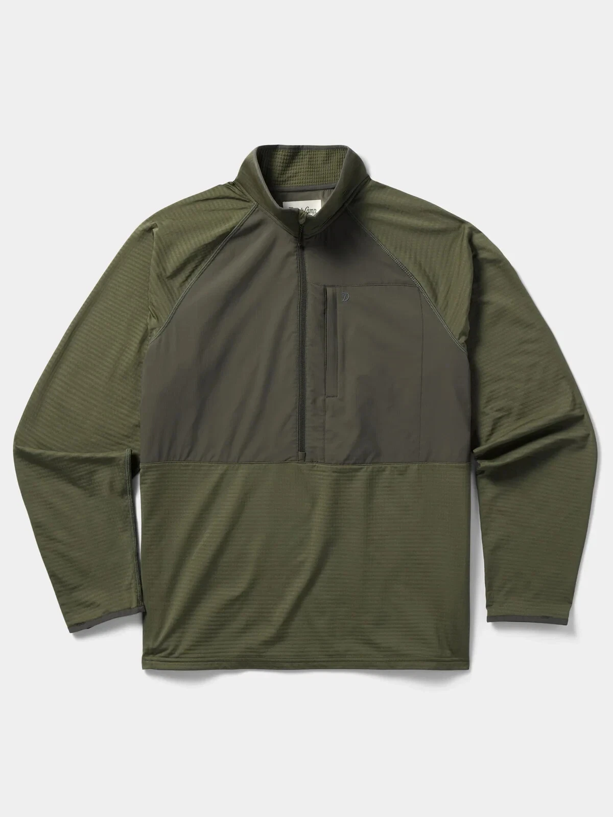 Duck Camp Men's Size Large Lightweight Grid Tech Fleece 1/2 Zip Outdoor Fishing