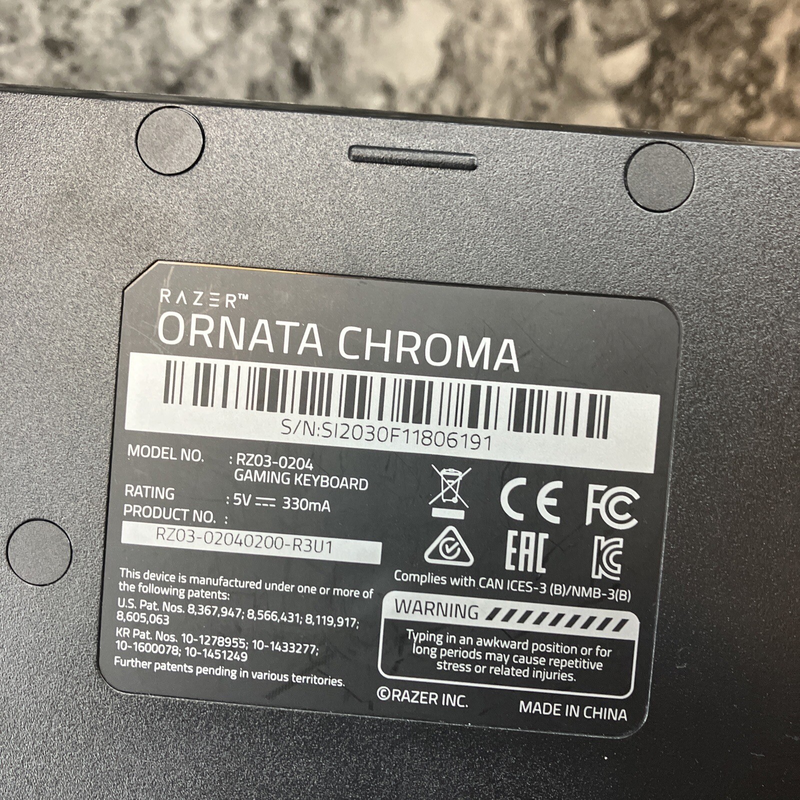 Guaranteed Work Razer Ornata Chroma (RZ0302040200R3U1) Wired Gaming Keyboard