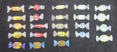 Vintage Murano Style Hand Blown Glass Wrapped Candy