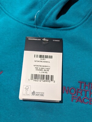 Kaws X The North Face Youth Hoodie Enamel Blue Size L | eBay
