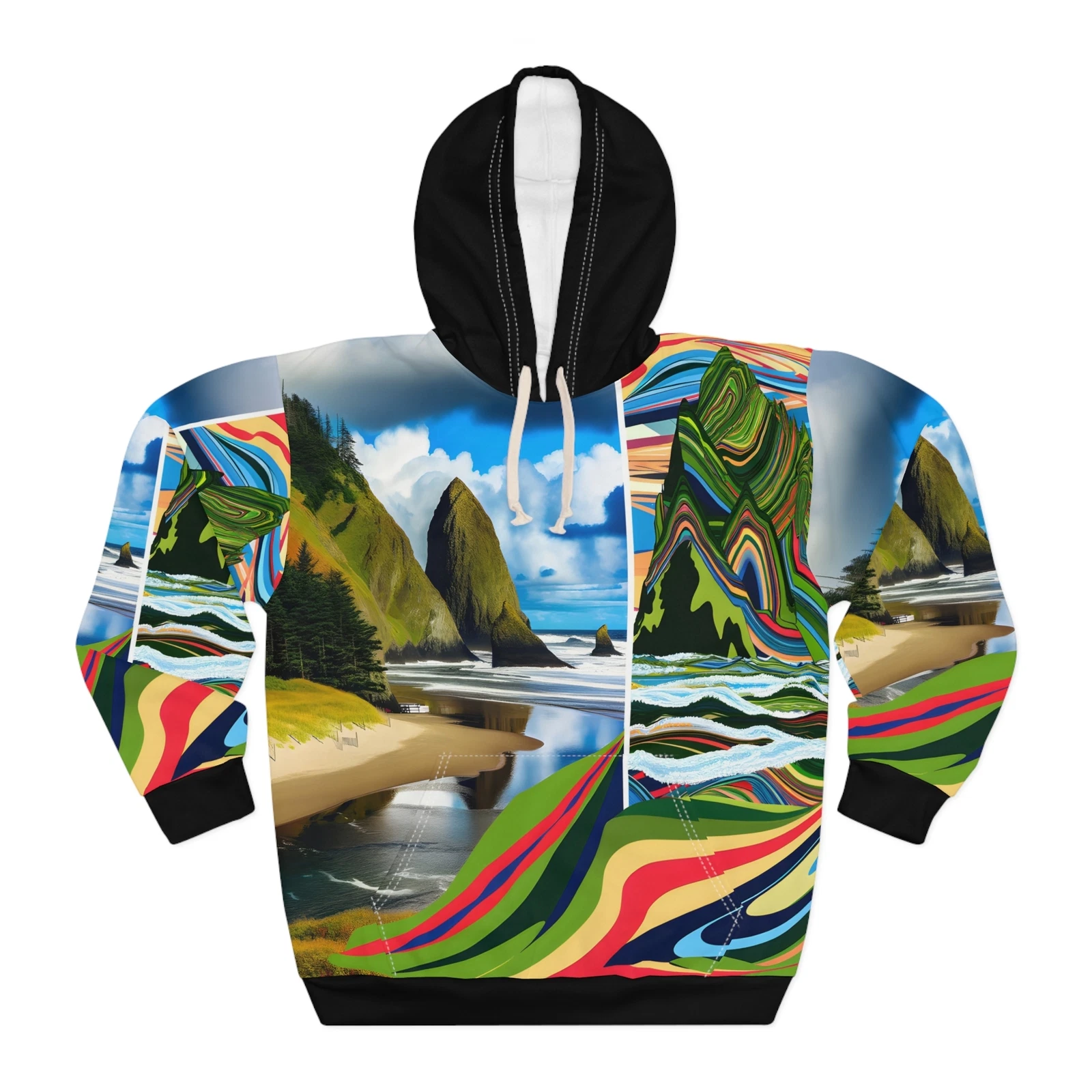 Cannon Beach All Over Print Hoodie Perfect for Travel and Outdoor Adventures
Opens in a new window o