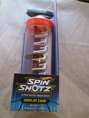 Hot Wheels Spin Shotz Hyper Speed Track Discs Display Case Holds 7 Discs New