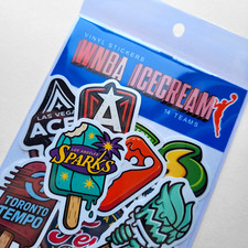 WNBA CUTE icecream Logo Stickers All teams !! includes Toronto Tempo !!