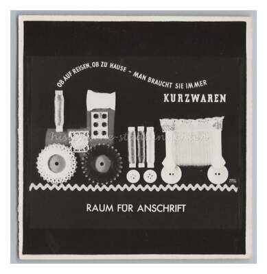 DEWAG Werbeagentur DDR Werbung - Kurzwaren - Altes Foto Collage