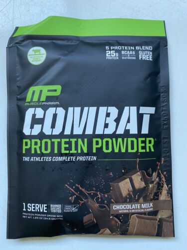 MusclePharm Combat Protein Chocolate Flavor-5 Packets Per Order