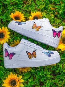 🦋 Nike Air Force 1 Custom Low Pink Blue Orange Butterfly Shoes Men Women  Kids | eBay