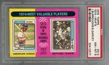  1975 Topps #212 1974 MVP's PSA 8 NM-MT #30412577 **GH0822**