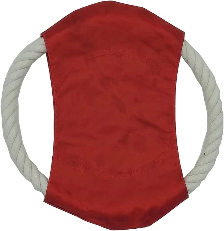 Supawdupaw Flyer Frisbee 2 Pack Red And Blue Rope Toy For Dogs - Image 3 of 4