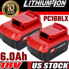 Pack 18 Volt 6.0Ah Lithium Battery for Porter Cable 18V PC18B PC18BLX PC18BL