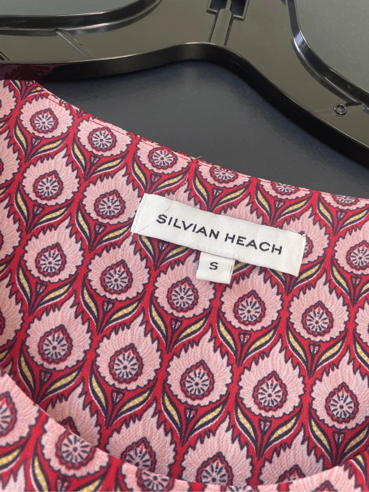 Blusa Silvian Heach Peacock Top, Rosa Vermelha, Tamanho Pequeno - Imagem 3 de 4