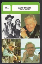 LLOYD BRIDGES 1950-1991 Actor Movie Film BIOGRAPHY PHOTO FRENCH MR. CINEMA CARD