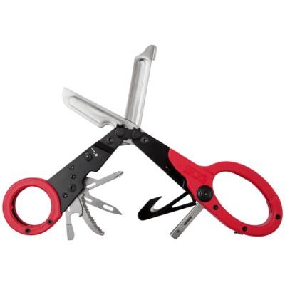 SOG ParaShears Medical/Rescue Scissors Full-Size Multi-Tool, Red, Nylon Sheath